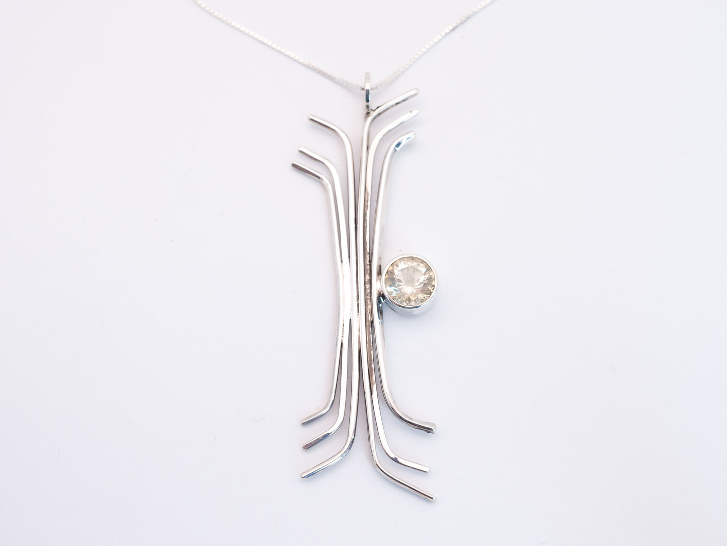 The Solar Passage | Sterling Silver · Oregon Champagne Sunstone · Sculptural Lightform