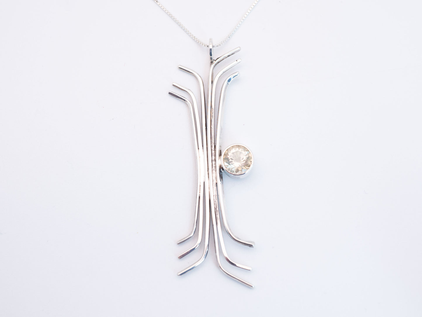The Solar Passage | Sterling Silver · Oregon Champagne Sunstone · Sculptural Lightform