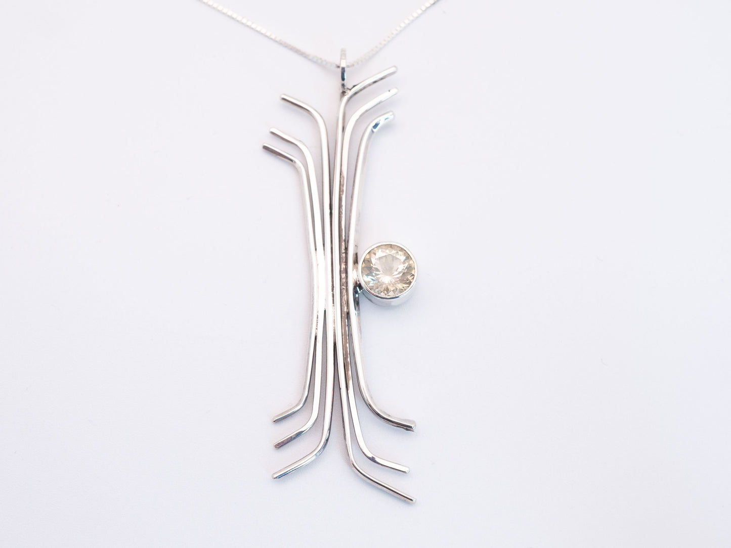 The Solar Passage | Sterling Silver · Oregon Champagne Sunstone · Sculptural Lightform