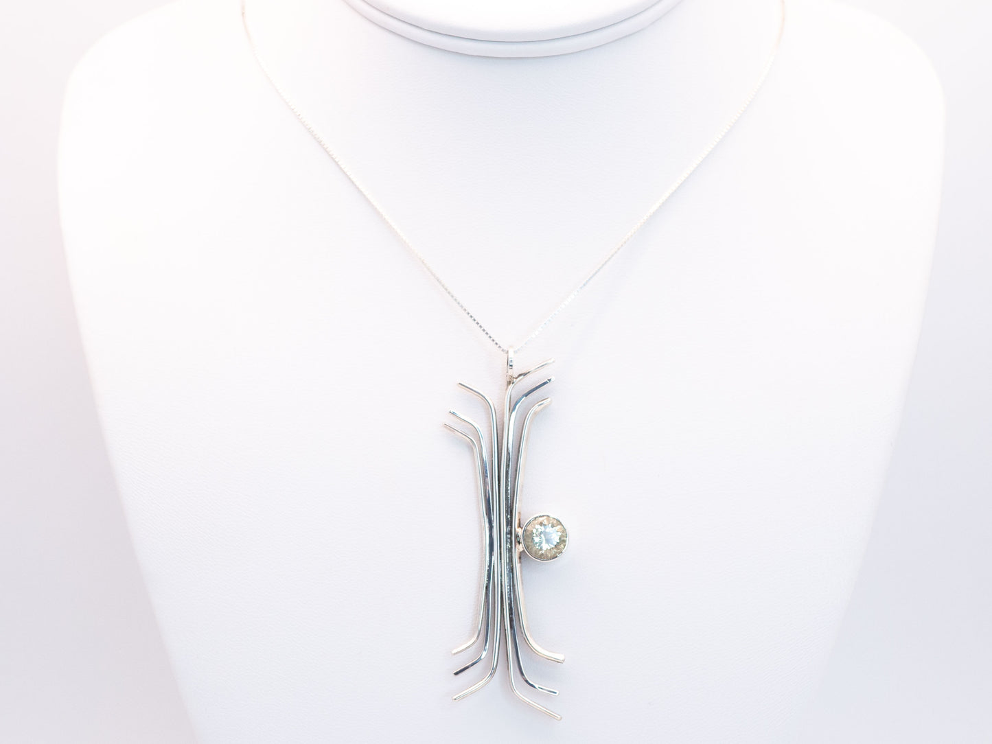The Solar Passage | Sterling Silver · Oregon Champagne Sunstone · Sculptural Lightform