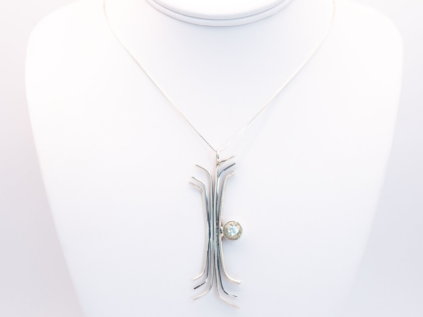 The Solar Passage | Sterling Silver · Oregon Champagne Sunstone · Sculptural Lightform