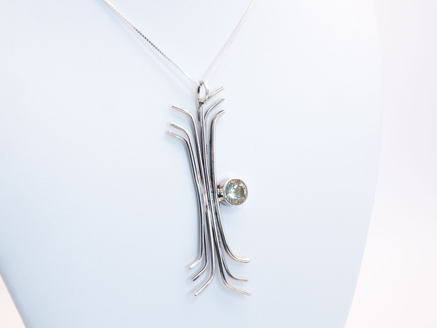 The Solar Passage | Sterling Silver · Oregon Champagne Sunstone · Sculptural Lightform