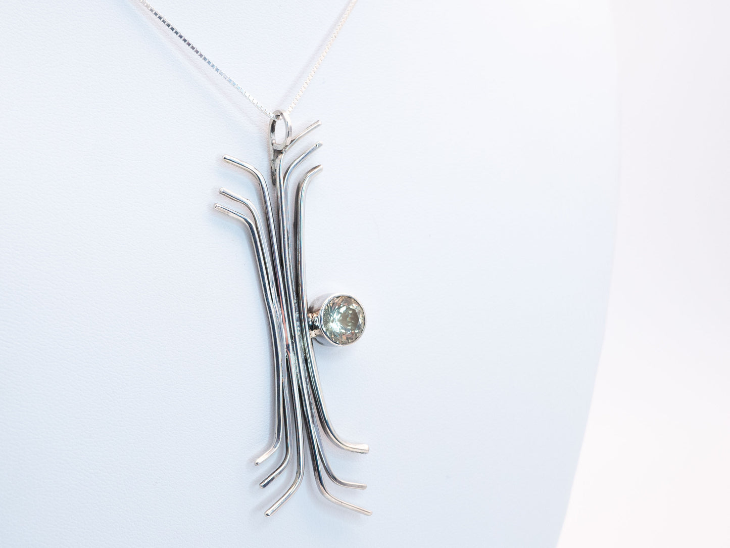 The Solar Passage | Sterling Silver · Oregon Champagne Sunstone · Sculptural Lightform