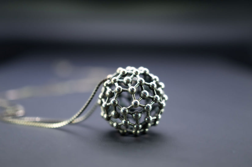 The Carbon Code | Silver Buckyball Pendant