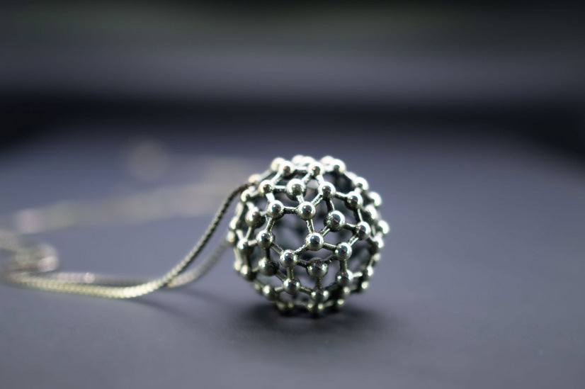 The Carbon Code | Silver Buckyball Pendant