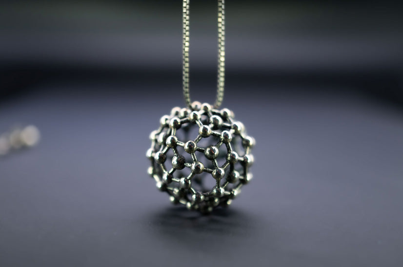 The Carbon Code | Silver Buckyball Pendant