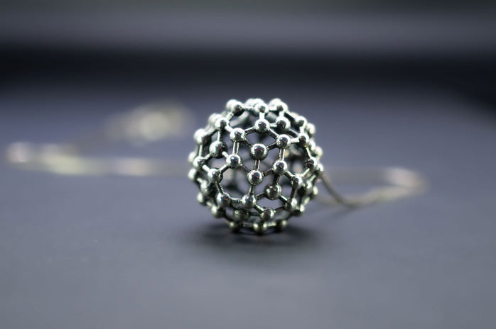 The Carbon Code | Silver Buckyball Pendant