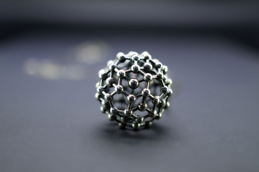 The Carbon Code | Silver Buckyball Pendant