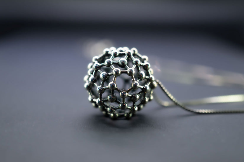 The Carbon Code | Silver Buckyball Pendant