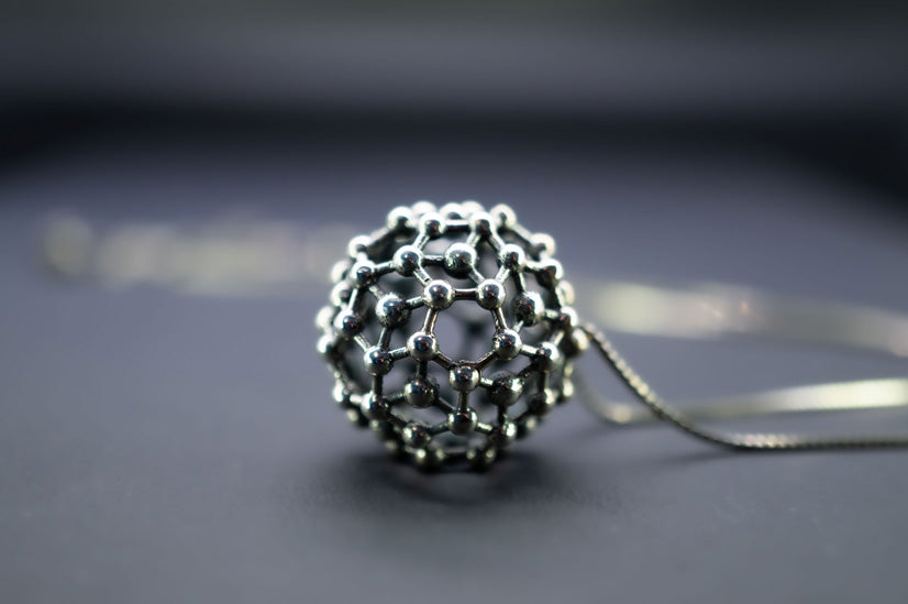 The Carbon Code | Silver Buckyball Pendant