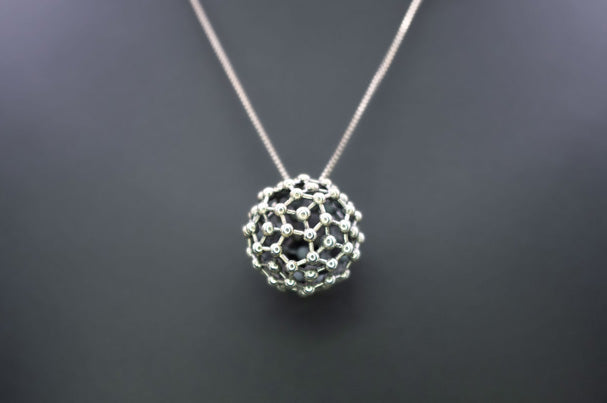 The Carbon Code | Silver Buckyball Pendant