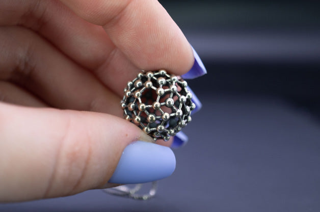The Carbon Code | Silver Buckyball Pendant