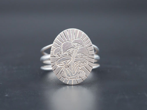 Golden Teacher Mushroom | Ring Size Made to Order