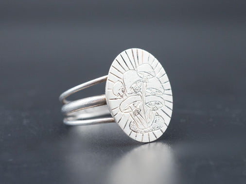 Golden Teacher Mushroom | Ring Size Made to Order