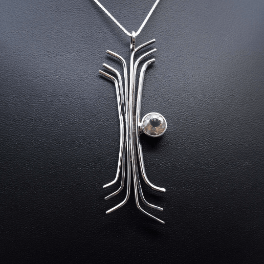 Champagne Sunstone Pendant | .925 silver - Ecotone Jewelers