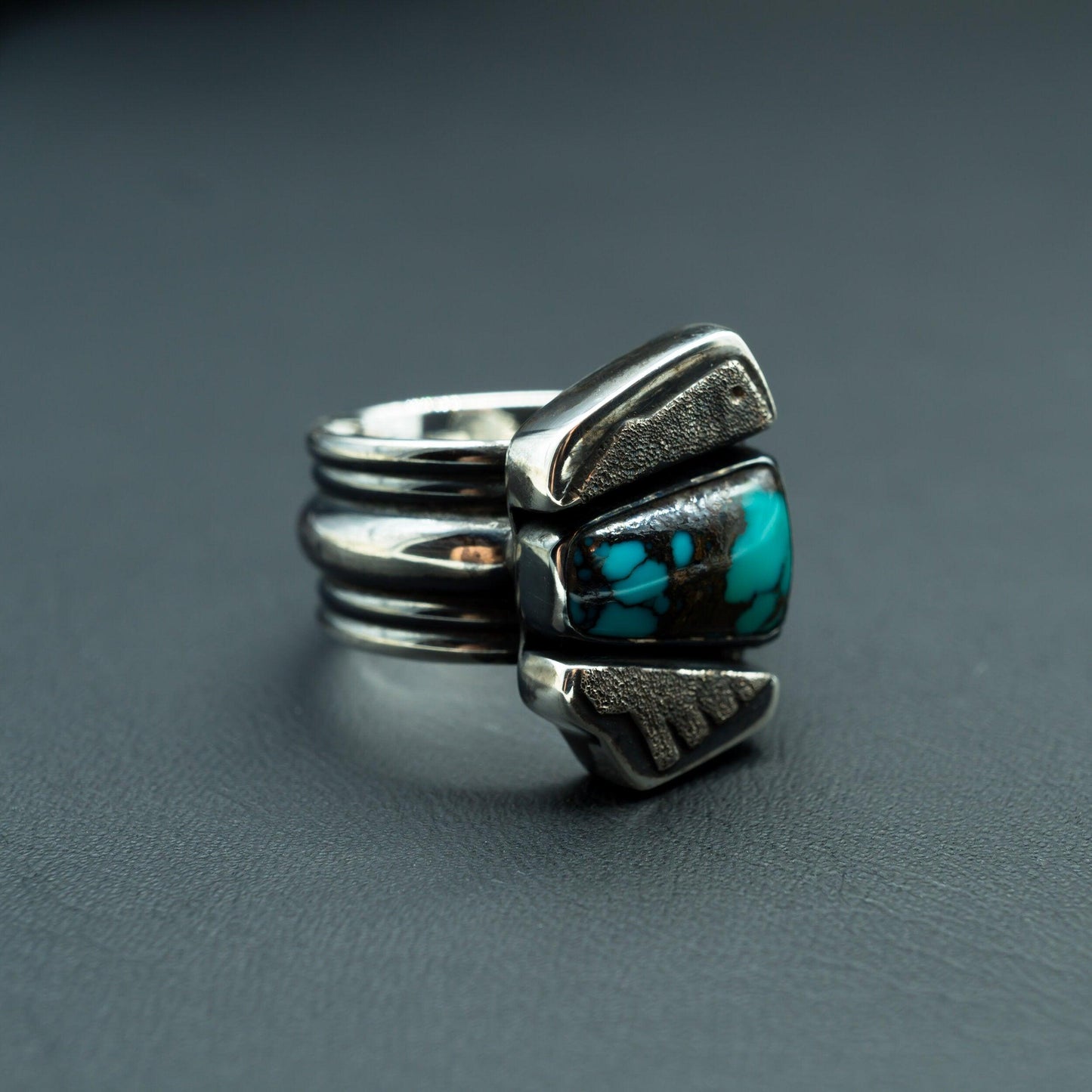 Sculptural Turquoise Ring - Size 9 - Ecotone Jewelers