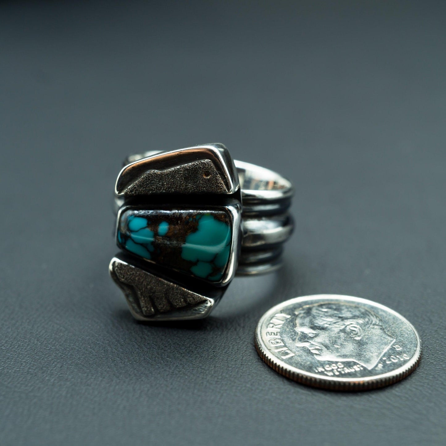 Sculptural Turquoise Ring - Size 9 - Ecotone Jewelers