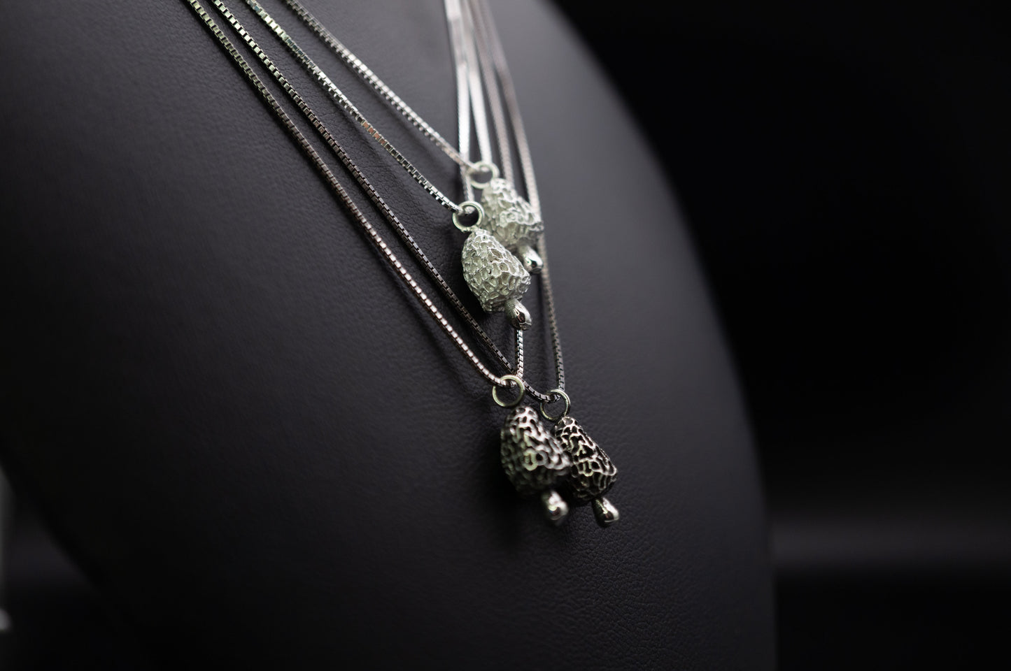 Tiny White Morel | Pendant