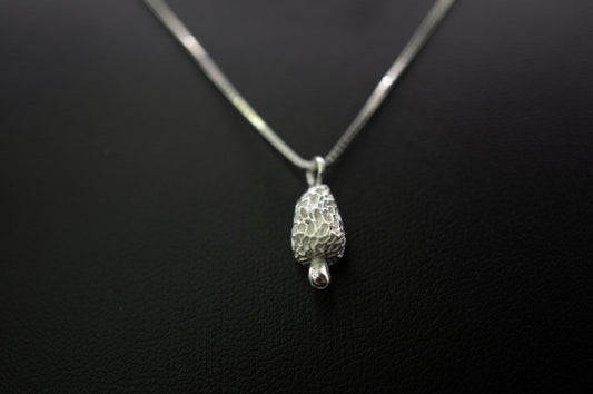 Tiny White Morel | Pendant