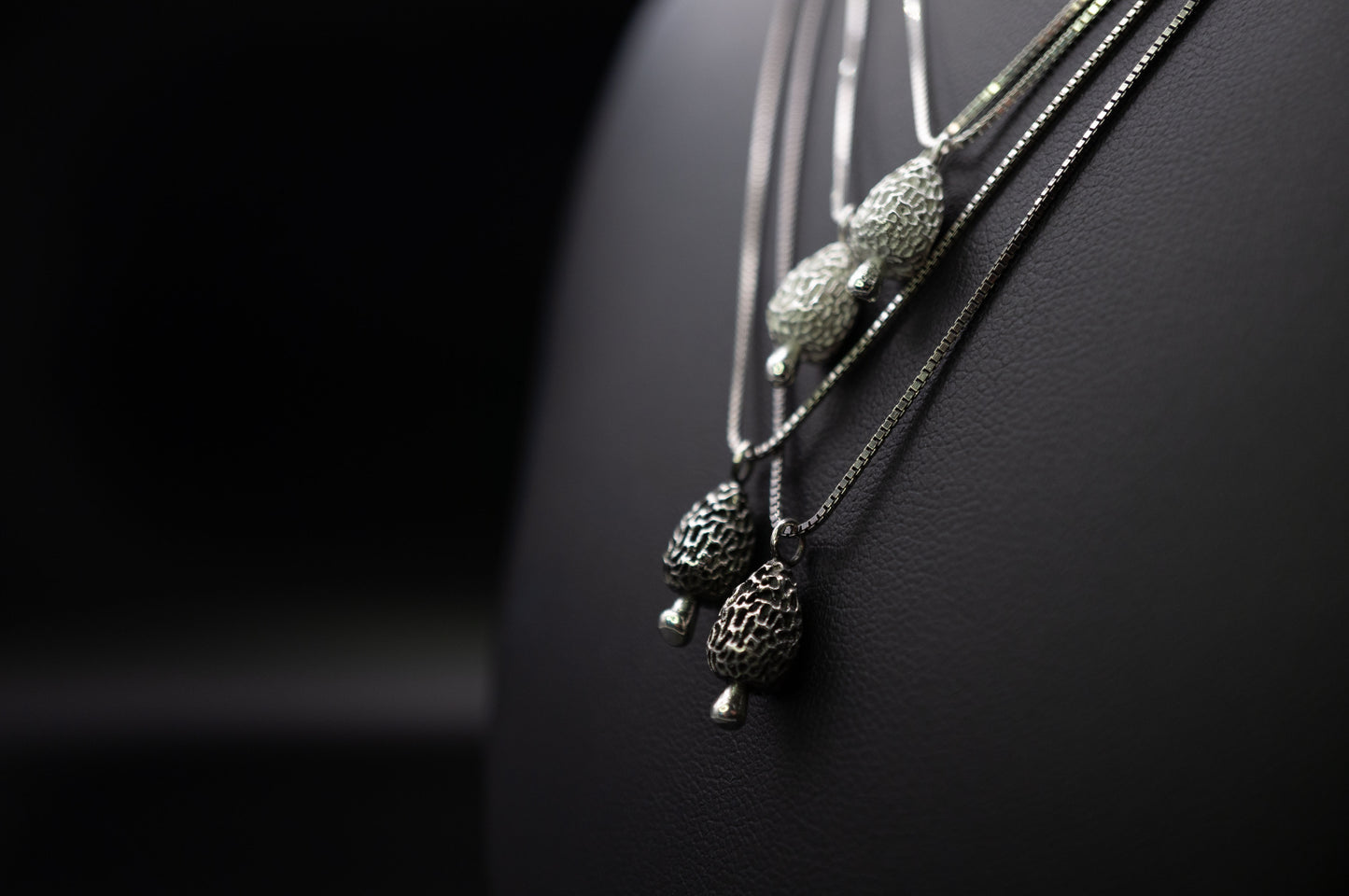 Tiny White Morel | Pendant