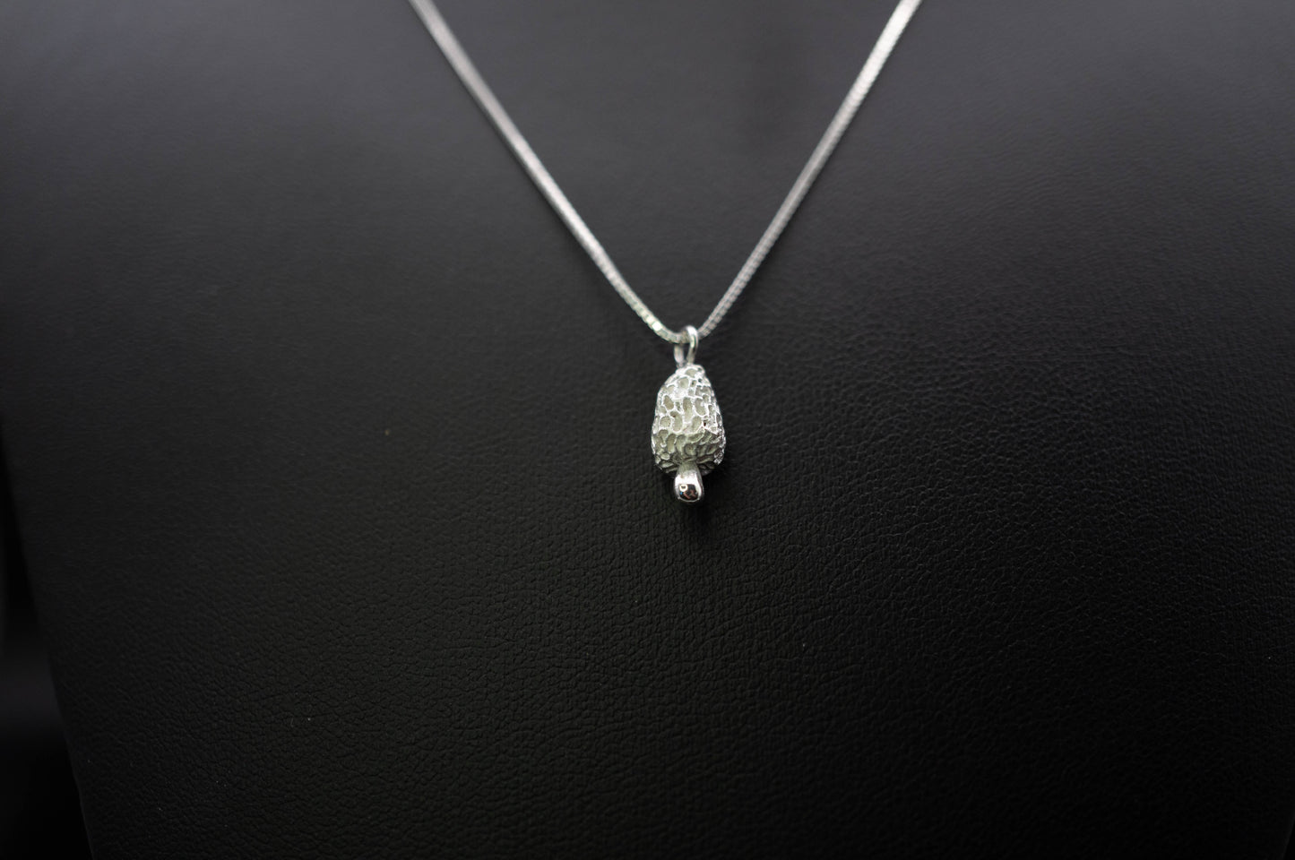 Tiny White Morel | Pendant