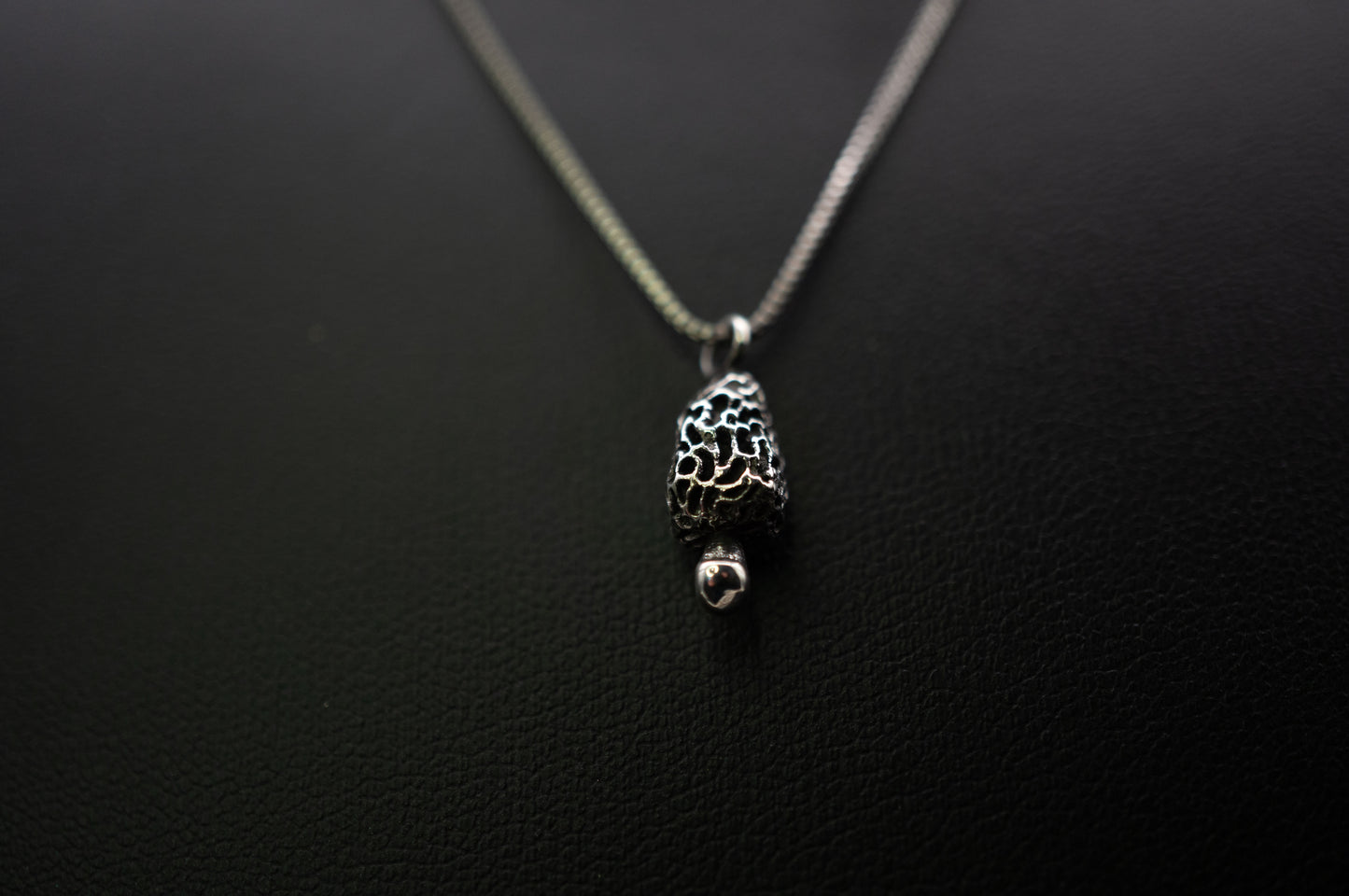 Tiny Black Morel | Pendant