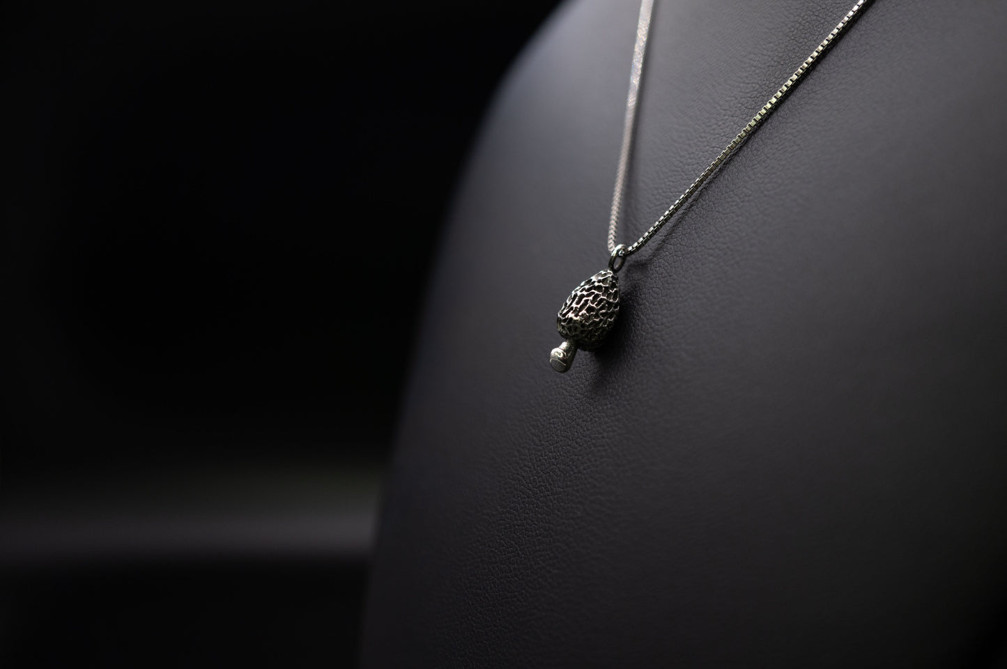 Tiny Black Morel | Pendant