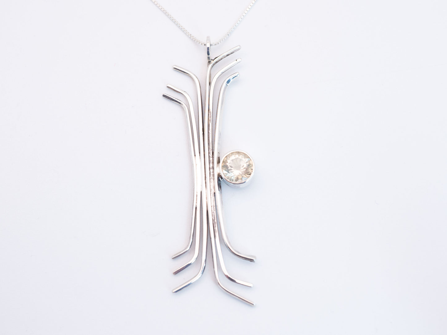 The Solar Passage | Sterling Silver · Oregon Champagne Sunstone · Sculptural Lightform