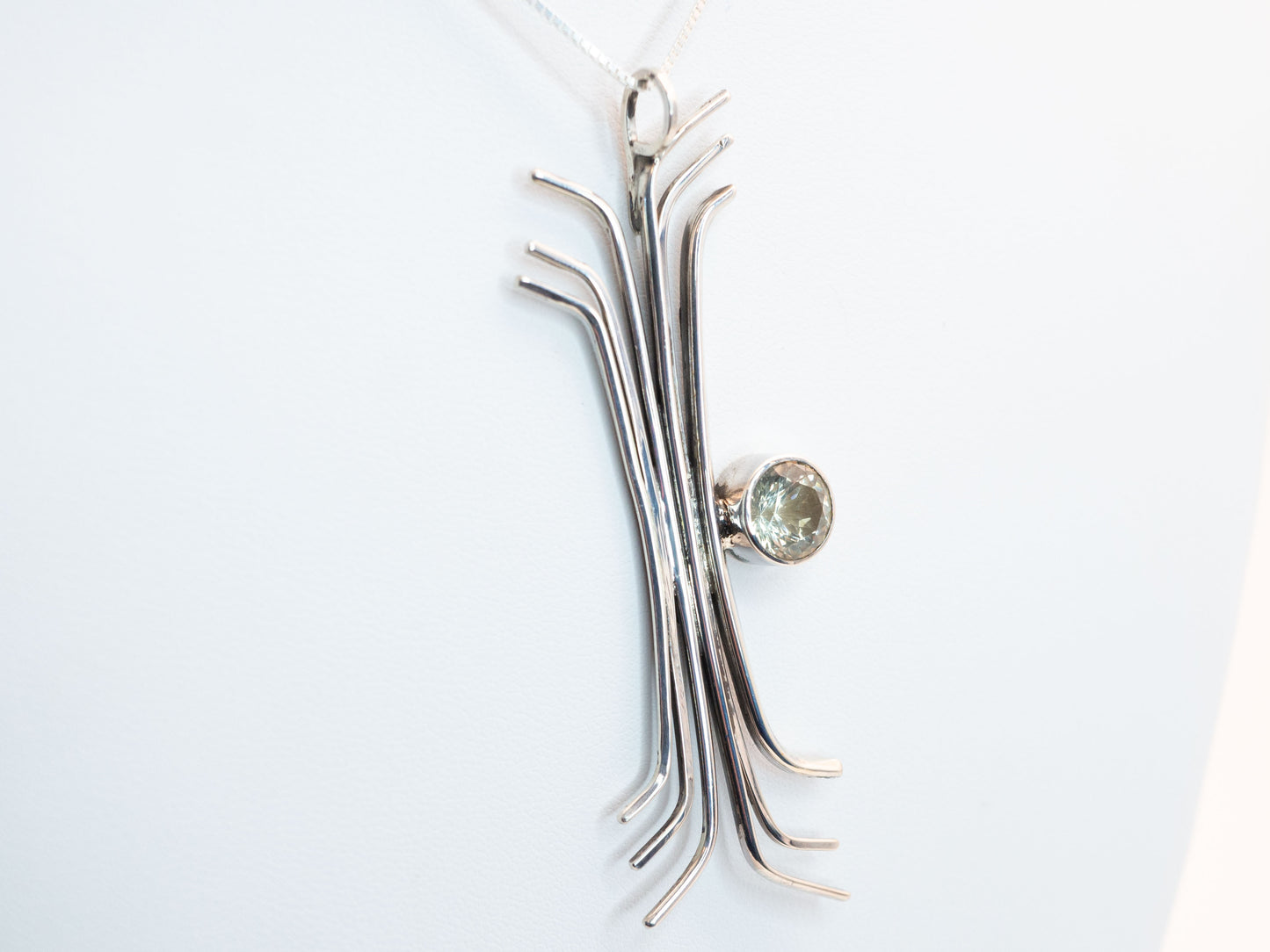 The Solar Passage | Sterling Silver · Oregon Champagne Sunstone · Sculptural Lightform