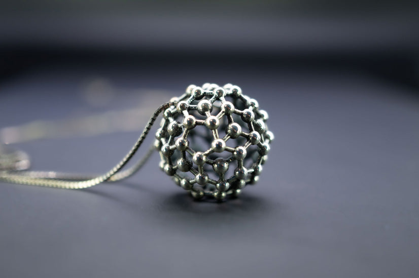 The Carbon Code | Silver Buckyball Pendant