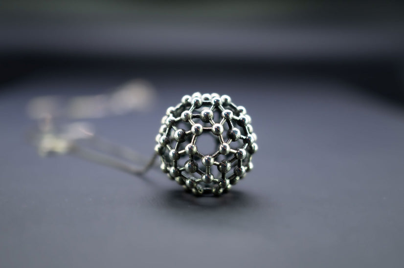 The Carbon Code | Silver Buckyball Pendant