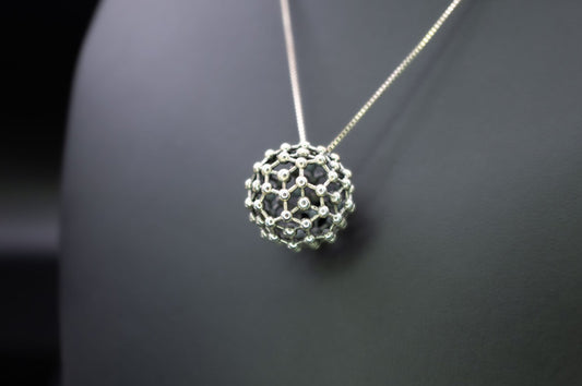 The Carbon Code | Silver Buckyball Pendant