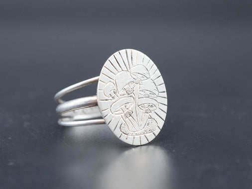 Golden Teacher Mushroom | Ring Size Made to Order