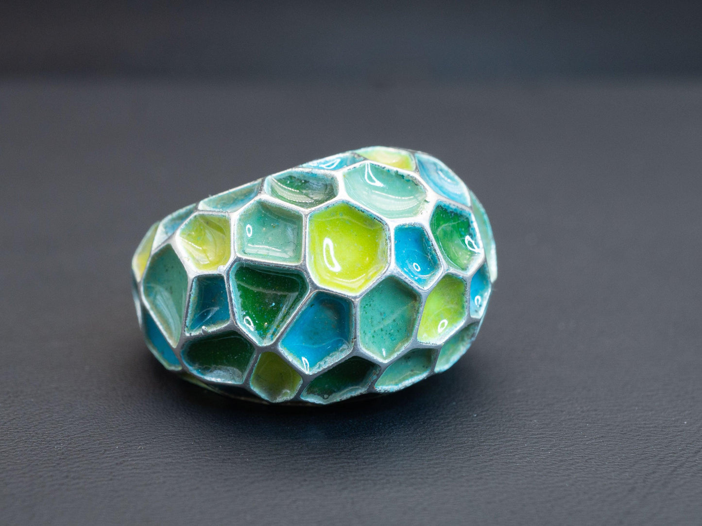 Emerald and Enamel Ring - Ecotone Jewelers