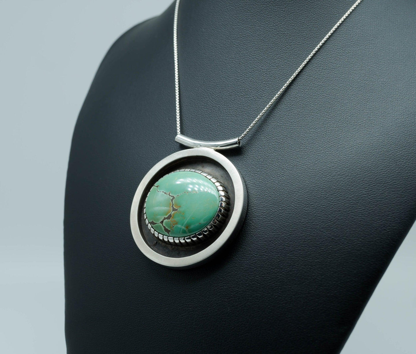 Tesselated Manassa Turquoise Pendant | .925 Silver | One of a kind - Ecotone Jewelers