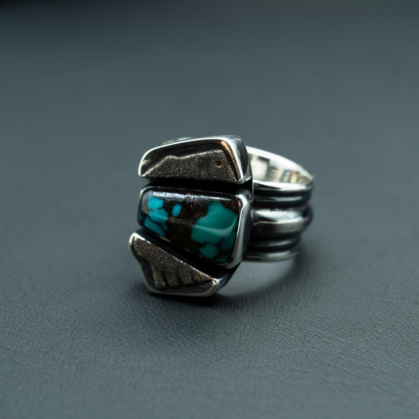 Sculptural Turquoise Ring - Size 9 - Ecotone Jewelers