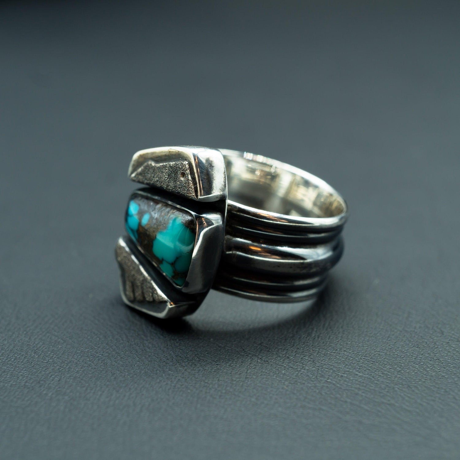 Sculptural Turquoise Ring - Size 9 - Ecotone Jewelers