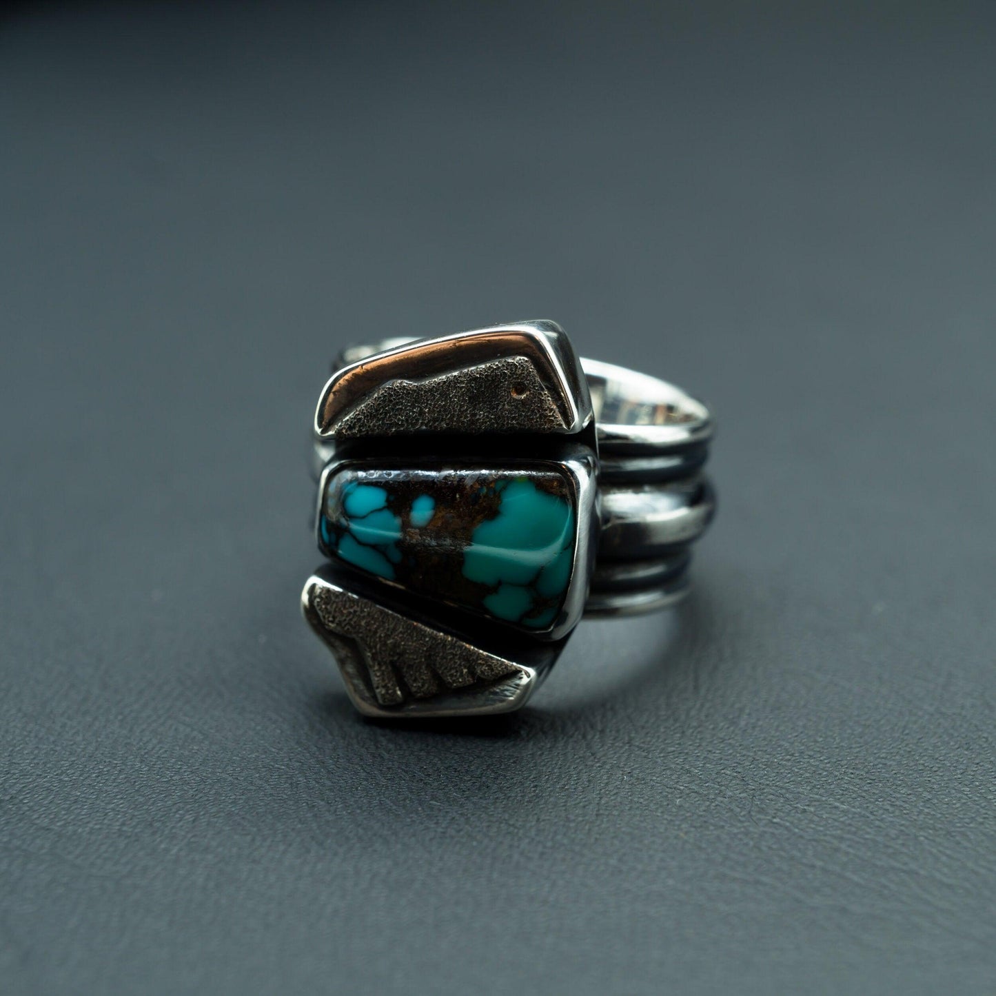 Sculptural Turquoise Ring - Size 9 - Ecotone Jewelers