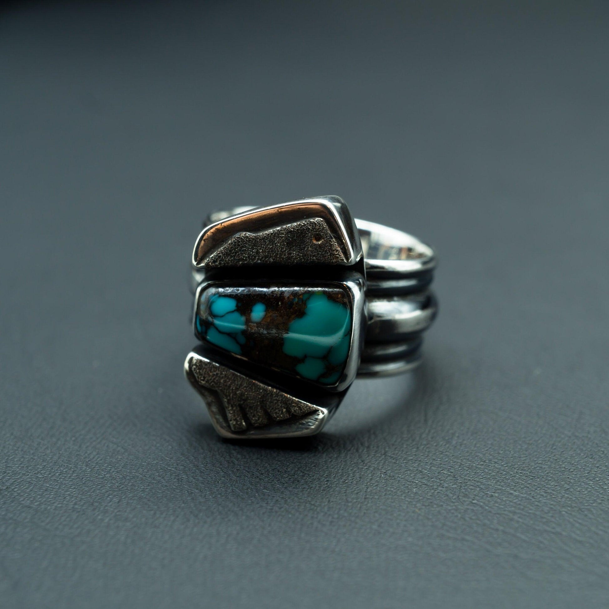 Sculptural Turquoise Ring - Size 9 - Ecotone Jewelers